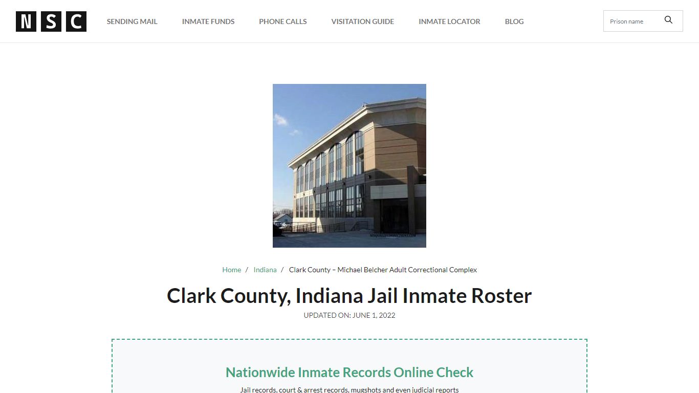 Clark County, Indiana Jail Inmate List - Nationwide Inmate Lookup Resource